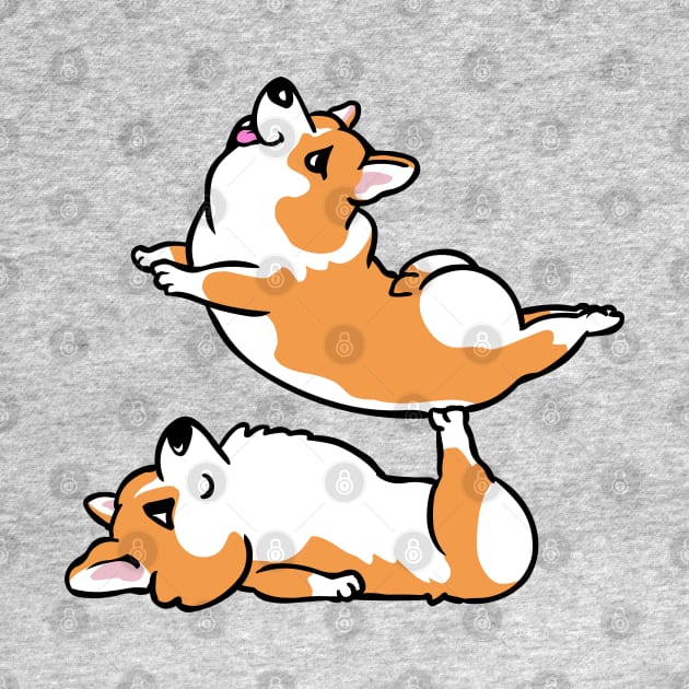 Acroyoga Corgi by huebucket